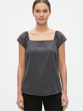 Banana Republic Puff Sleeve Square Neck Top Size XS | 100% Lyocell | Soft
